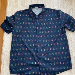 St. Louis Grateful Dead Stadium Giveaway Navy Patterned Shirt Size M